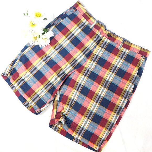Banana Republic Other - Banana Republic Multicolor Plaid Flat Front Shorts
